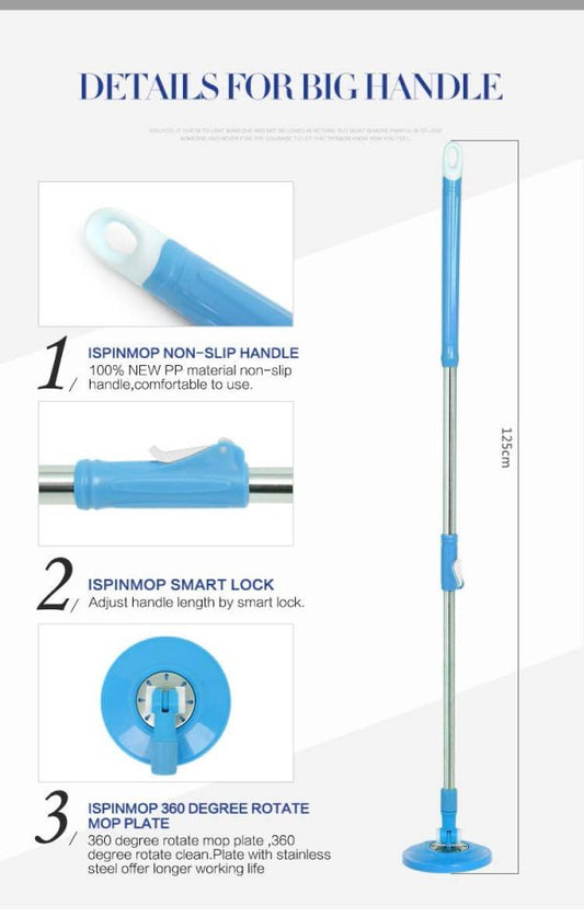 360 Degree Rotating Spin Mop – Original Replacement Parts For Home, Kitchen & Bathroom Cleaning Spin Mop ( Random Color )