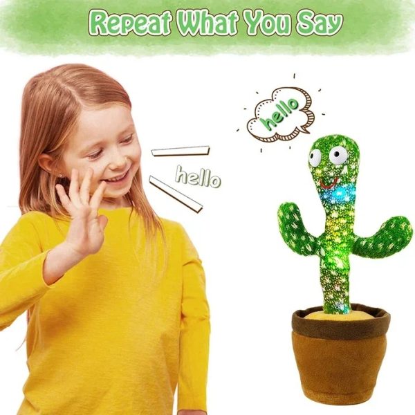 Dancing Cactus Toy – Singing, Talking, Voice Recording Plush With Usb Rechargeable Function