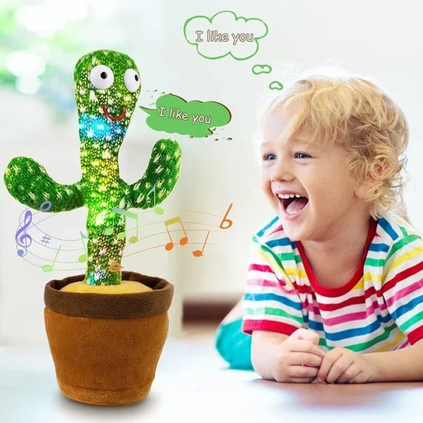Dancing Cactus Toy – Singing, Talking, Voice Recording Plush With Usb Rechargeable Function