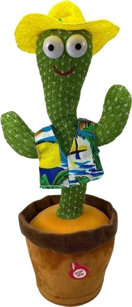 Dancing Cactus Toy – Singing, Talking, Voice Recording Plush With Usb Rechargeable Function