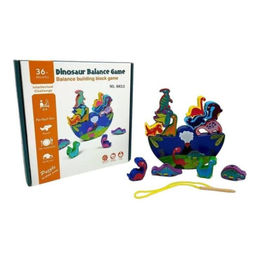 Dinosaur Toy From 3 Years Wooden Toy Stacking Game Wooden Balancing Stacking Stones Game 3d Montessori Threading
