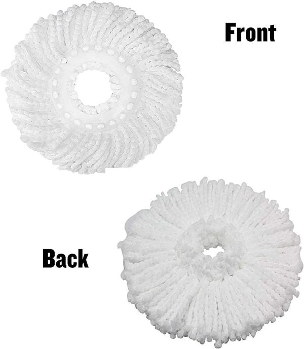 (pack Of 3)spin Mop Refill – Extra Head, Additional Microfiber Mop Round Shape Mop Heads