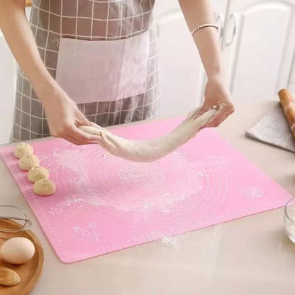 Silicone Baking Mat With Measurements Heat Resistant Cookie Sheet Oven Liner | Non Stick Flour Rolling Mat