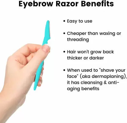 Tinkle Eyebrow Razor 3 Pack, Eyebrow Face Hair Removal & Shaper