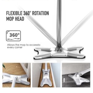 X Mop Manual Extrusion Hand-free Flat Squeeze Mop X-type Microfiber Squeezing Twist Mop